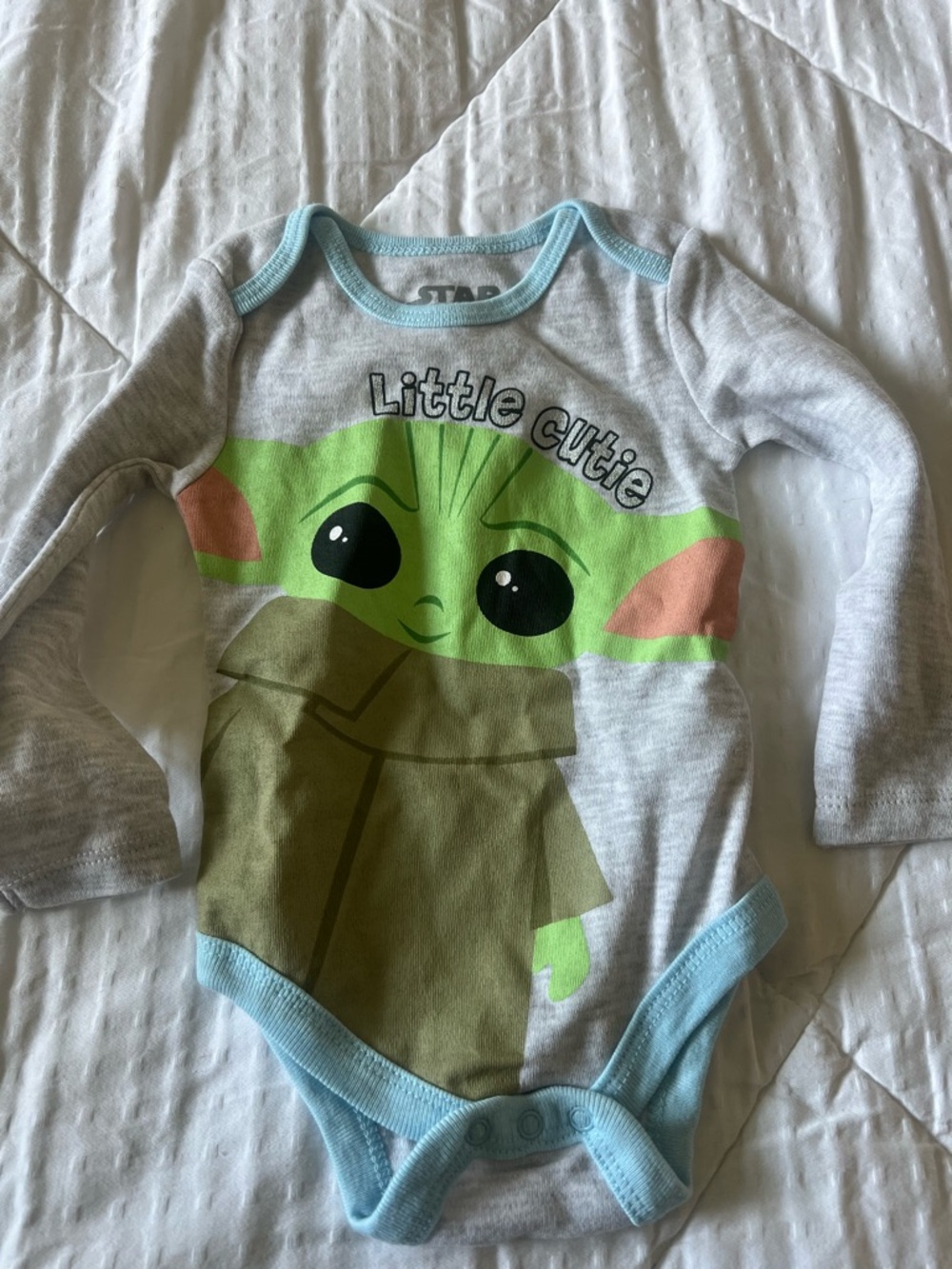 Star Wars Baby One-Piece Bodysuit in Green and Light Blue
